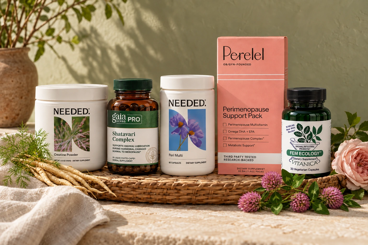 Selected Perimenopause Edit products with red clover and shatavari
