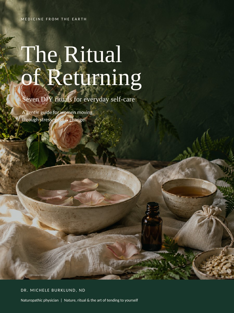 The Ritual of Returning by Dr. Michele Burklund, ND — seven DIY rituals for everyday self-care